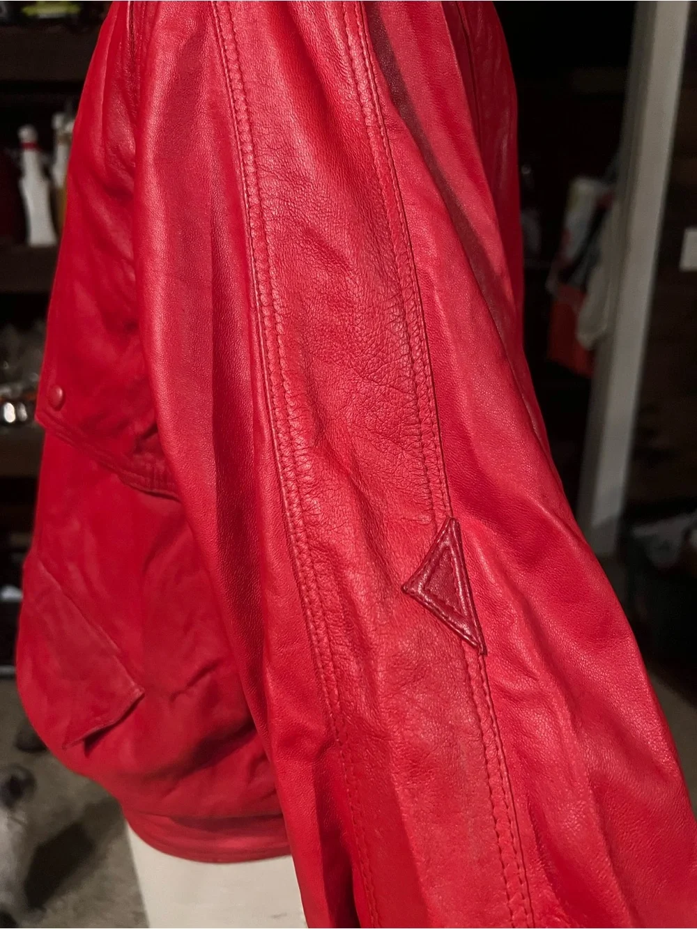 Vintage 1980’s Giotti red leather Michael Jackson Thriller-esque jacket Italy